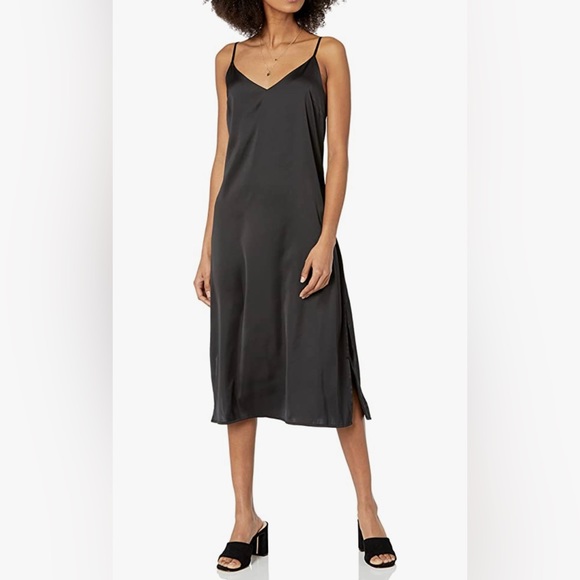 Amazon Dresses Amazon The Drop Silky Black Slip Dress Poshmark
